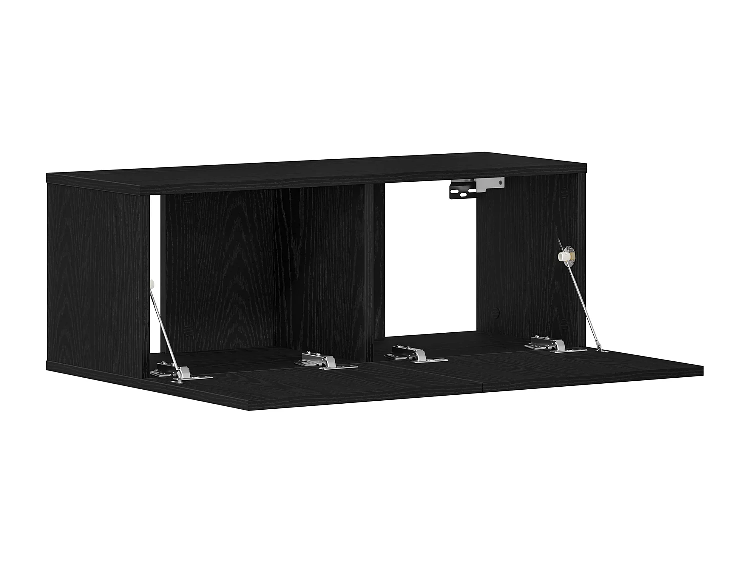 Meuble TV en Chêne Noir de 80x30x30 cm en Bois Agencé
