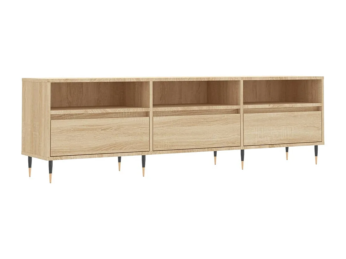 Meuble TV chêne sonoma 150x30x44,5 cm bois d'ingénierie