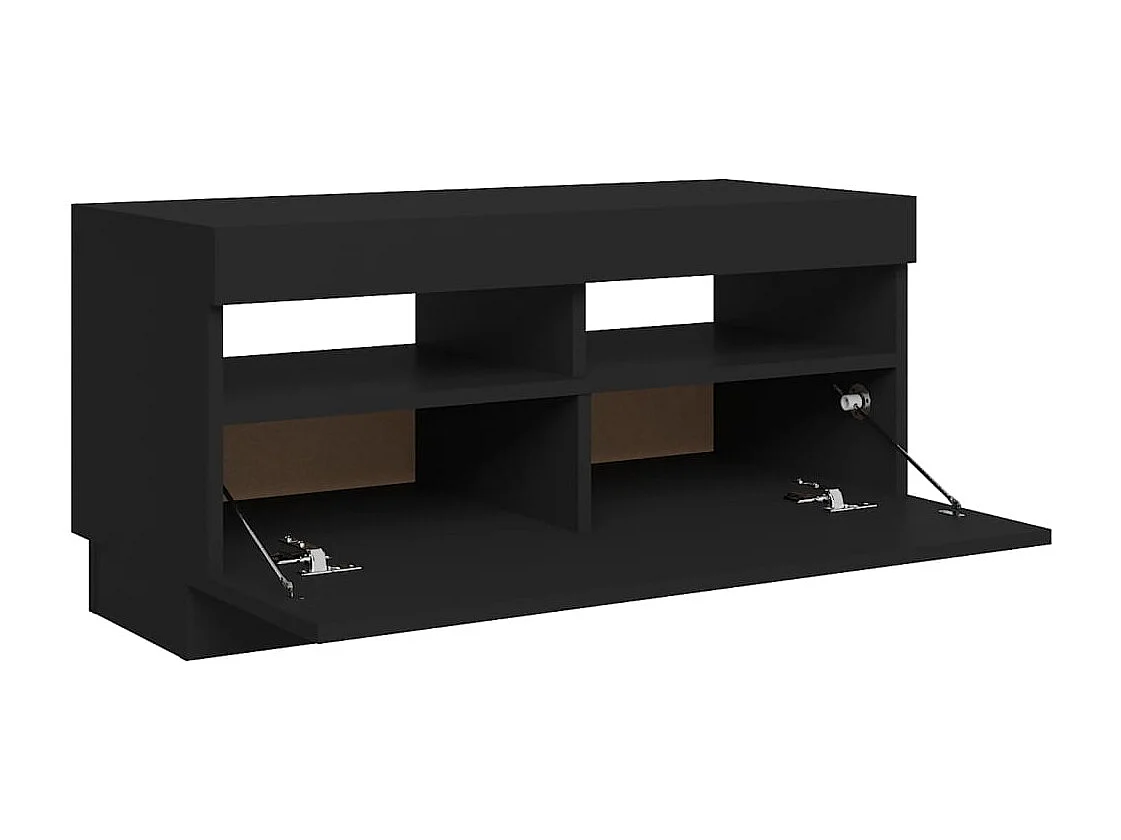 Meuble TV avec lumières LED noir 80x35x40 cm