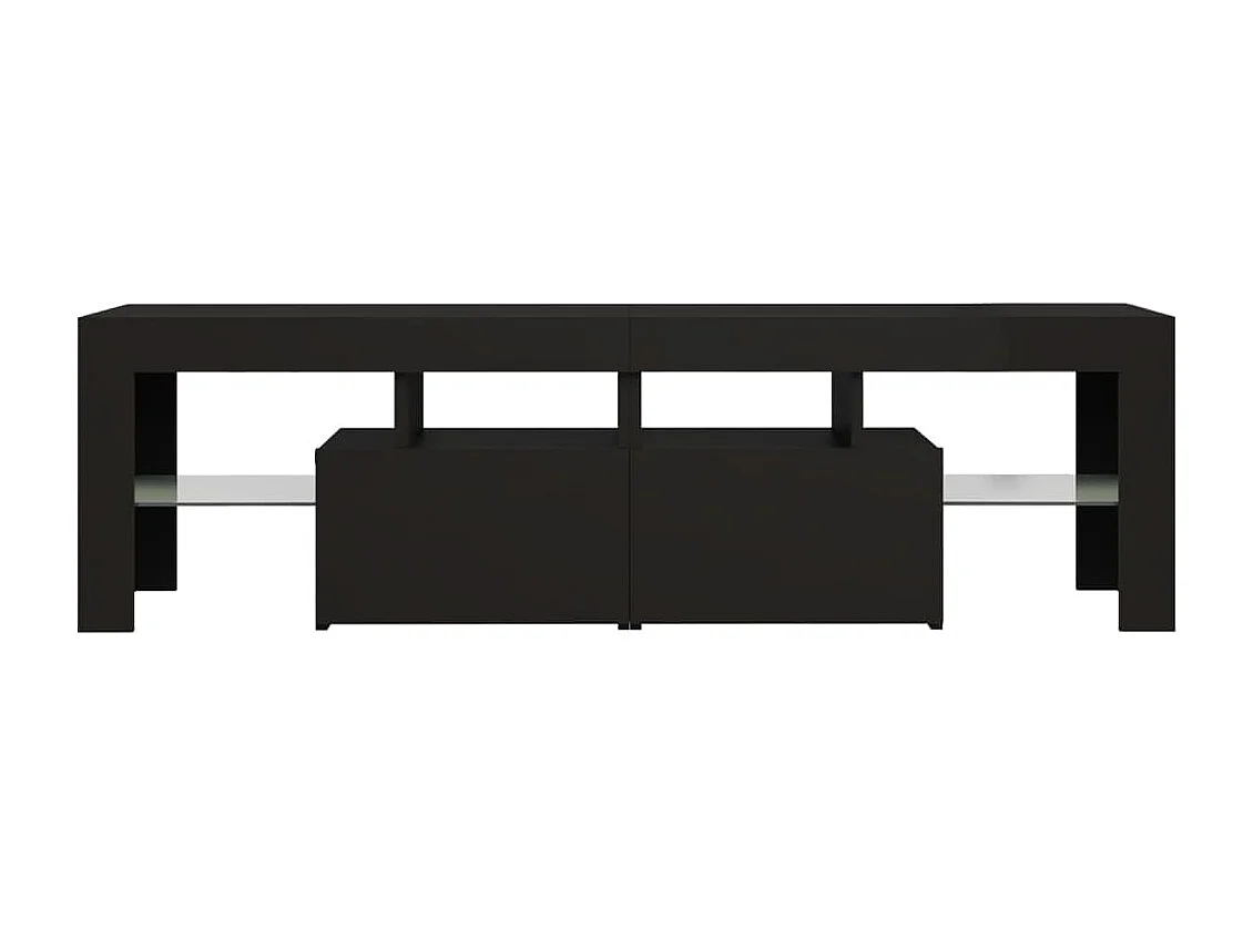 Mueble de TV con luces LED Negro 140x36,5x40 cm