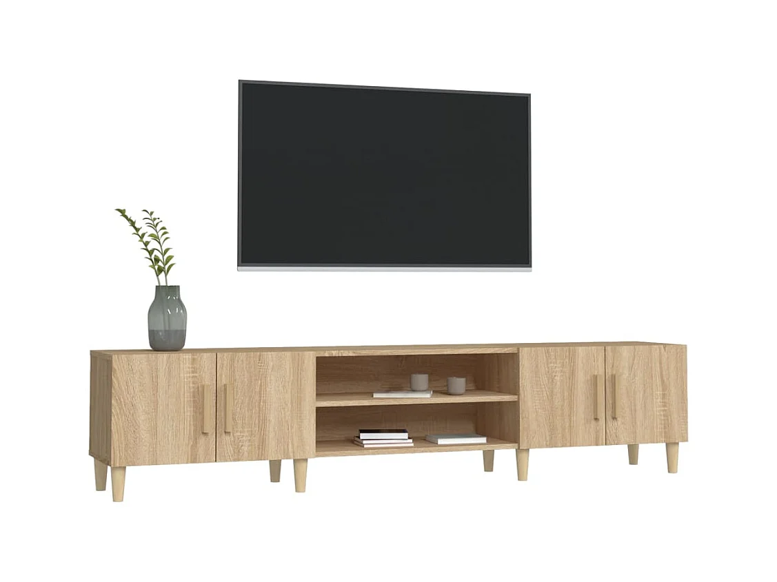 Meubles TV chêne sonoma 180x31,5x40 cm bois d'ingénierie
