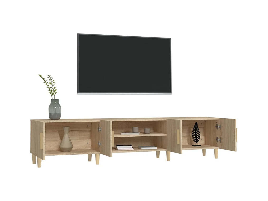 Meubles TV chêne sonoma 180x31,5x40 cm bois d'ingénierie