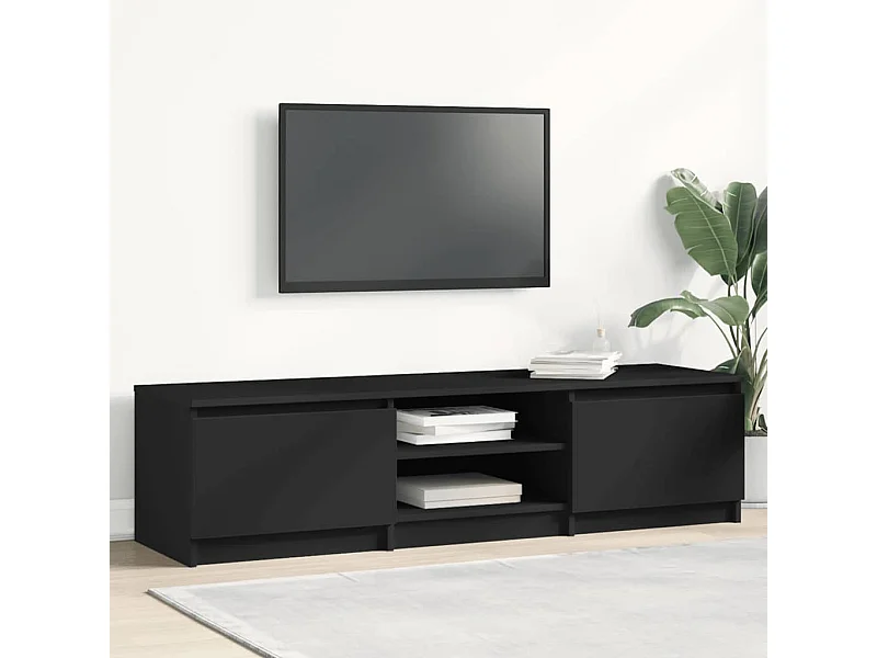 Zwarte tv-kast 140x40x35,5 cm Technisch hout