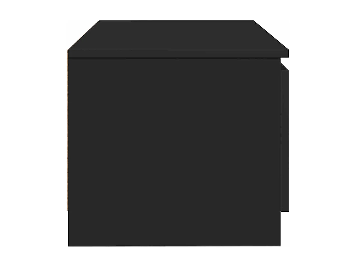 Meuble TV Noir 140x40x35,5 cm Bois d'ingénierie