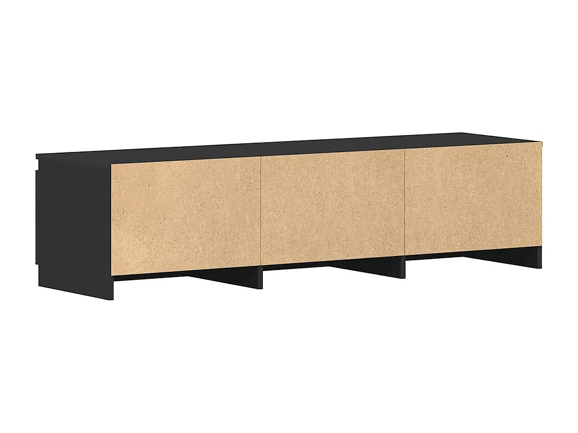 Meuble TV Noir 140x40x35,5 cm Bois d'ingénierie