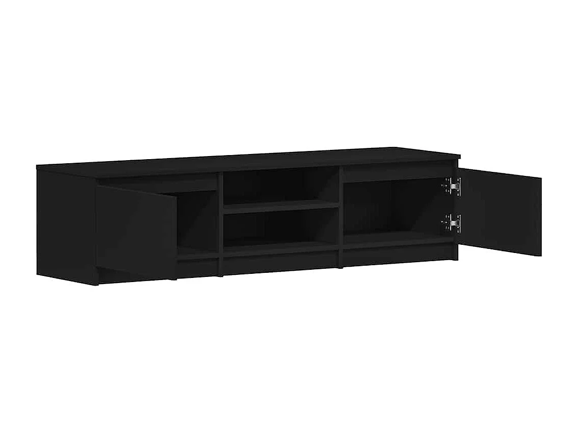 Mueble de TV negro 140x40x35,5 cm Madera de ingeniería