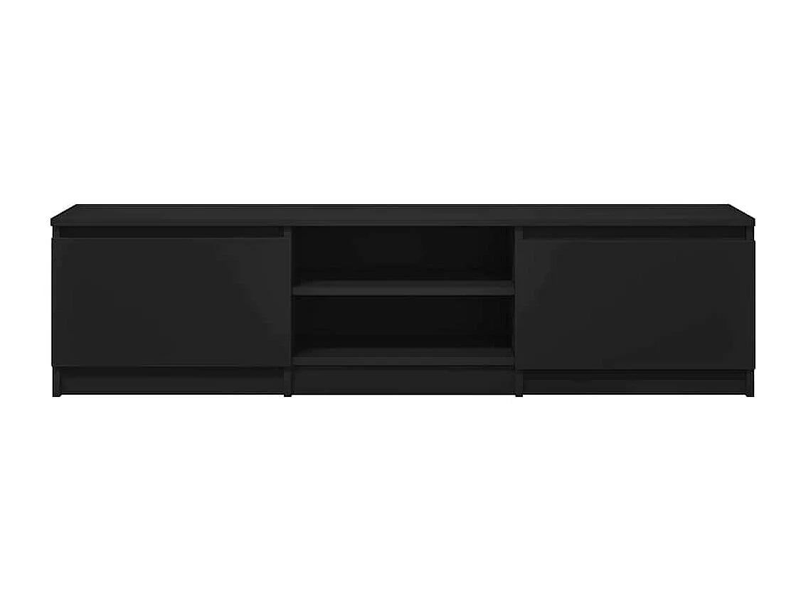 Mueble de TV negro 140x40x35,5 cm Madera de ingeniería
