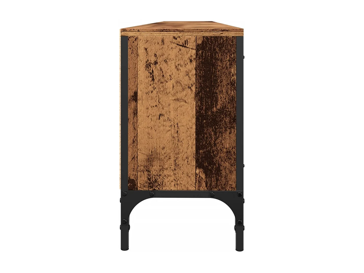 Meuble TV avec tiroir vieux bois 200x25x44 cm bois d'ingénierie