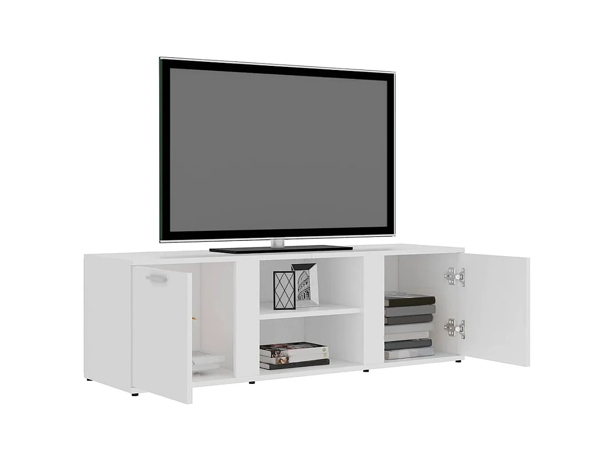 Weißer TV-Schrank 120x34x37 cm Holzwerkstoff