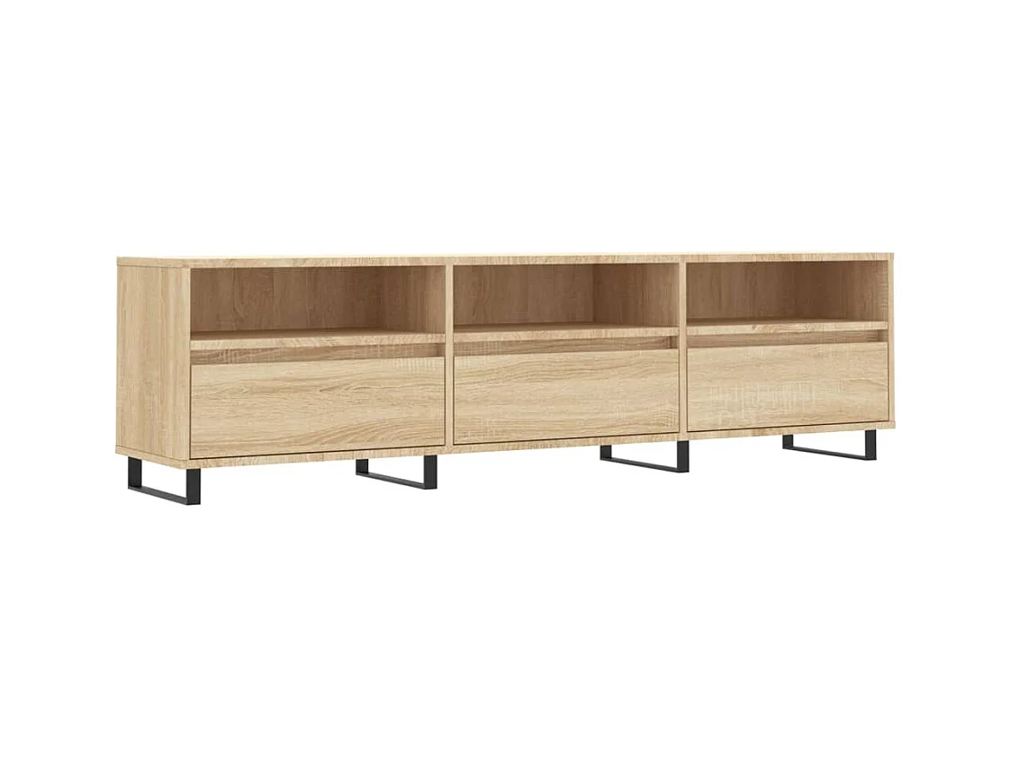 Meuble TV chêne sonoma 150x30x44,5 cm bois d'ingénierie