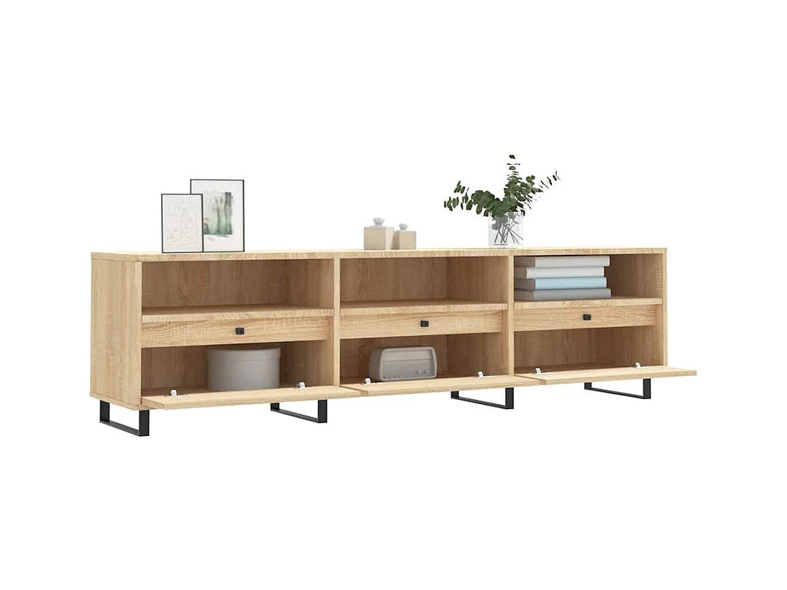 Meuble TV chêne sonoma 150x30x44,5 cm bois d'ingénierie