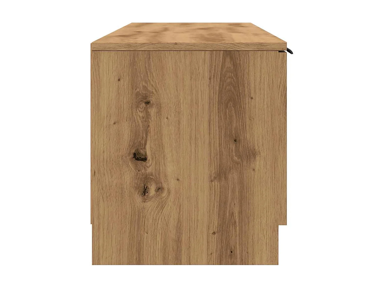 Meuble TV chêne artisanal 140x35x40 cm bois d'ingénierie