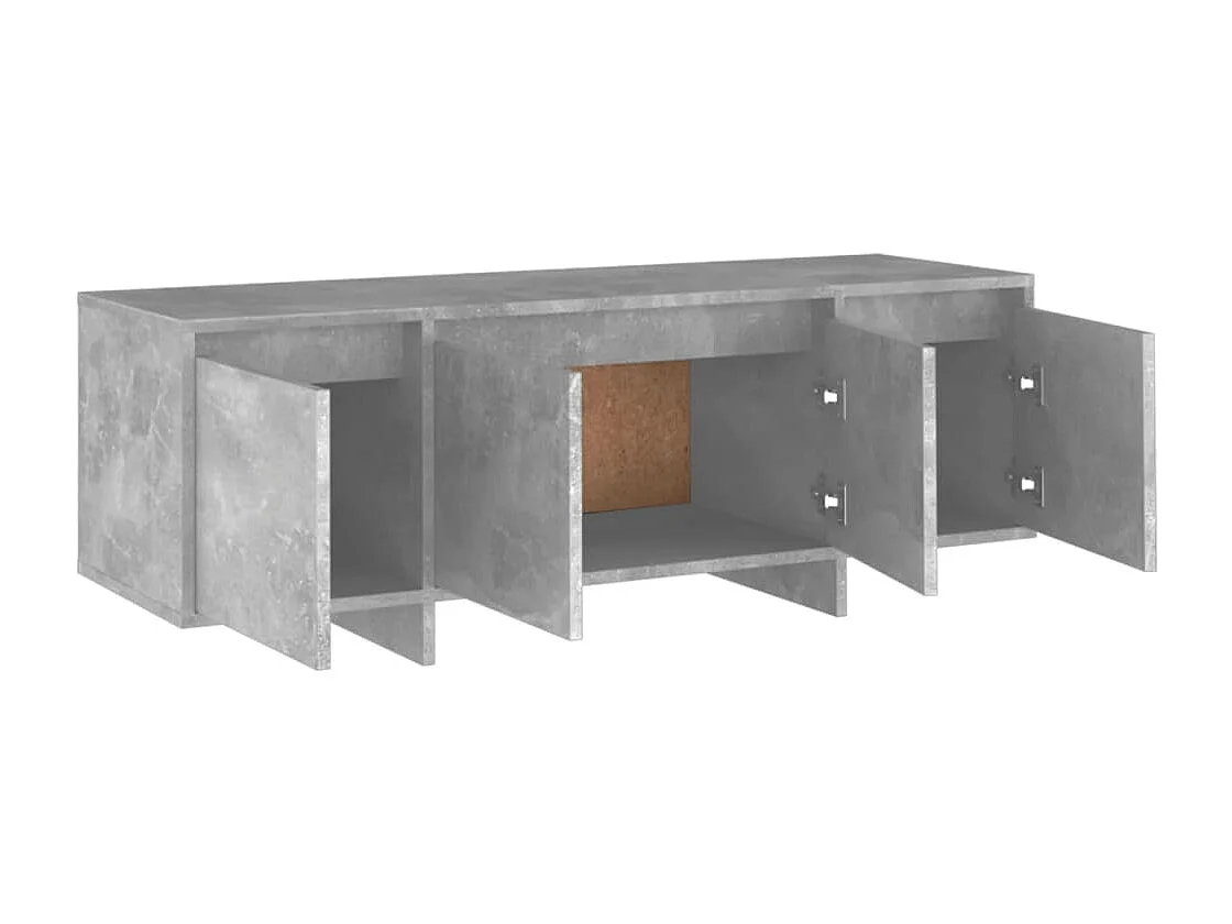 Meuble TV gris béton 120x30x40,5 cm bois d'ingénierie