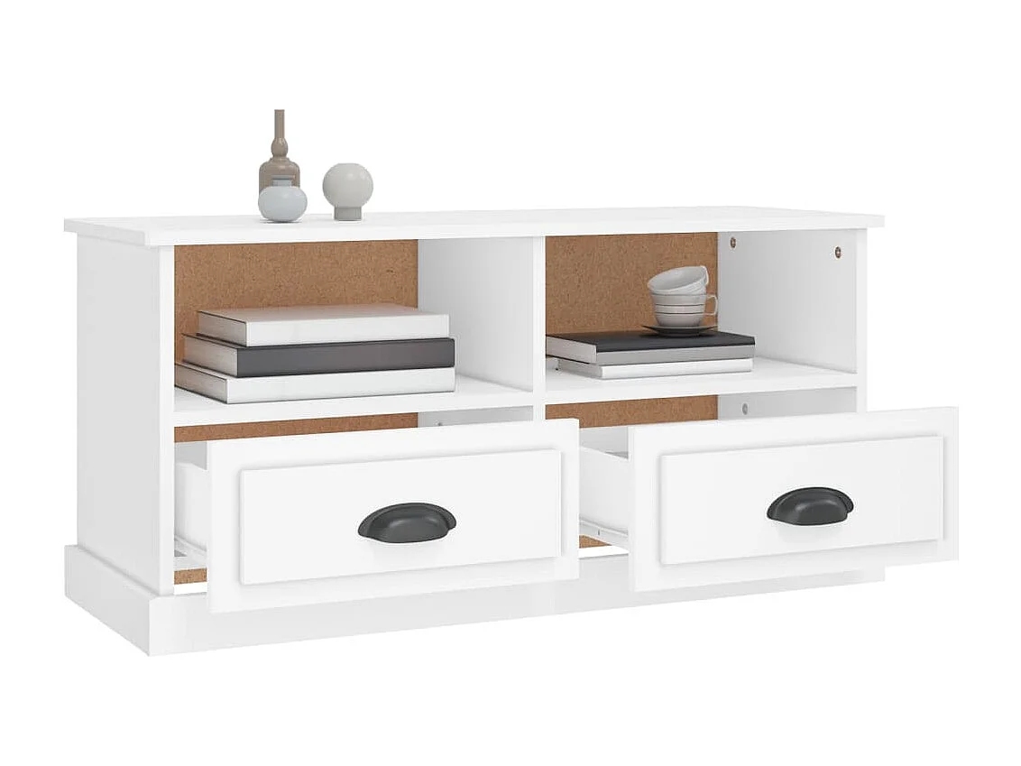 Mobile TV bianco 93x35,5x45 cm in legno ingegnerizzato