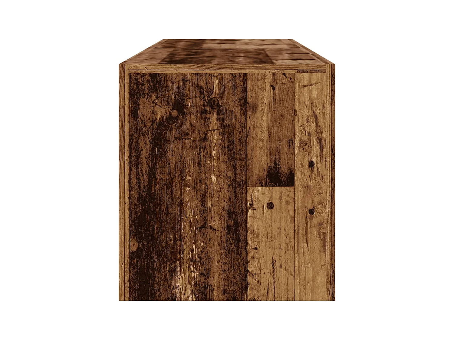 Meuble TV avec lumières LED vieux bois bois d'ingénierie