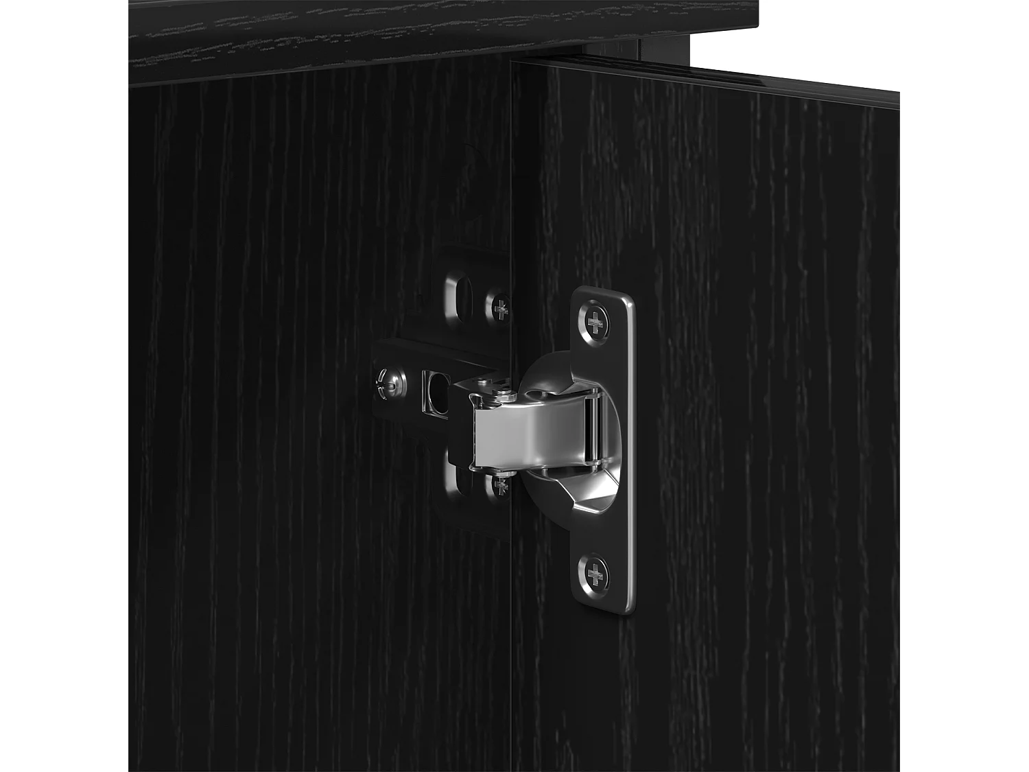 cabinet TV Chêne noir 101x35x65 cm Bois d'ingénierie et acier