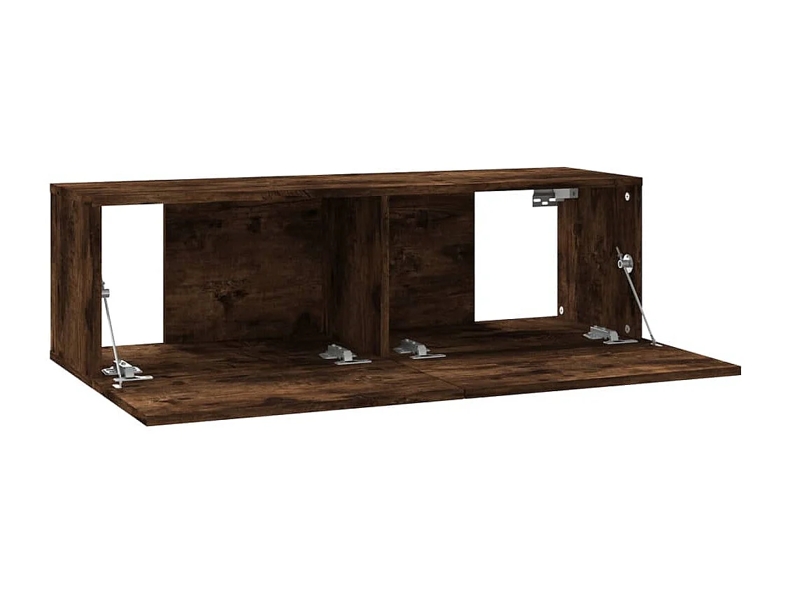 Mueble de TV de pared Roble ahumado 100x30x30 cm Madera de ingeniería