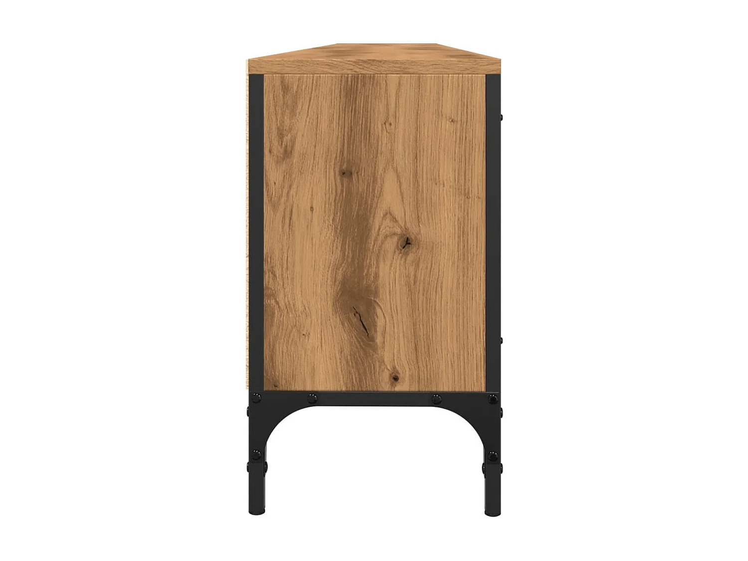 Meuble TV à tiroir chêne artisanal 200x25x44 cm bois ingénierie