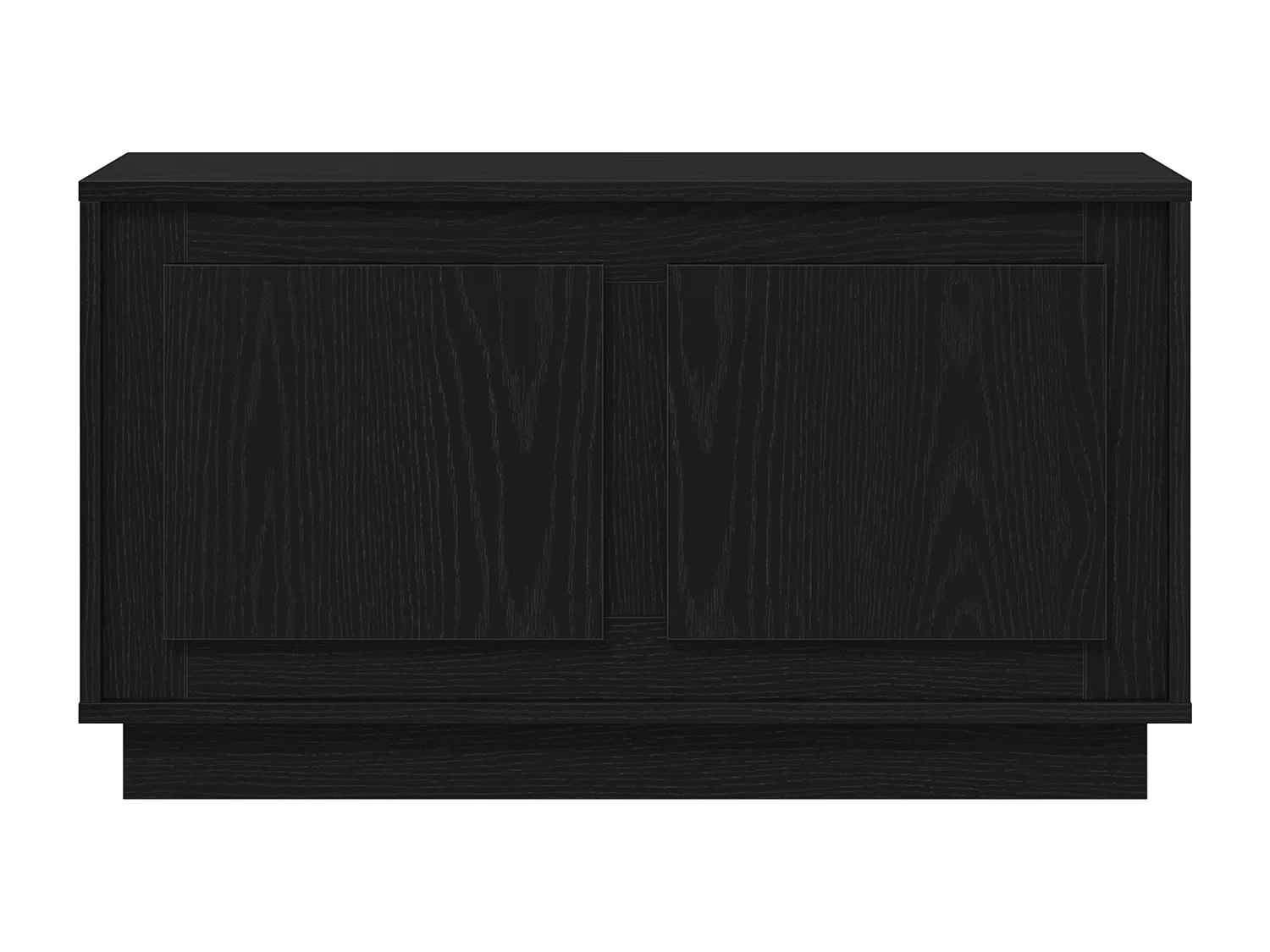 Meuble TV Noir Chêne 80x35x45 cm En Bois Agencé