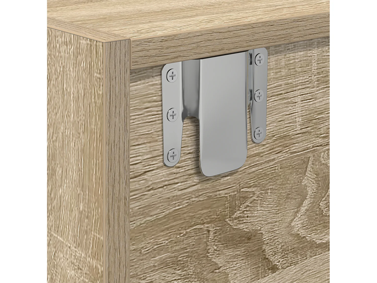 Meuble TV Chêne Sonoma 100x31x25,5 cm en bois d'ingénierie