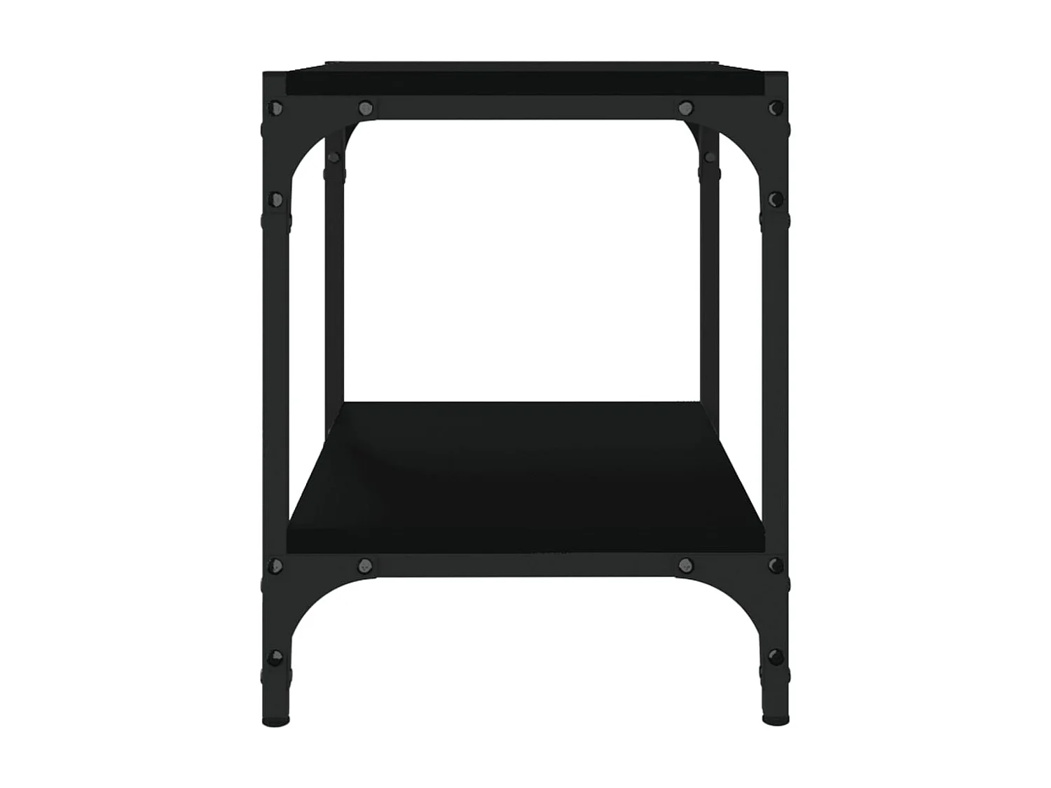 Meuble TV Noir 40x33x41 cm Bois d'ingénierie et acier