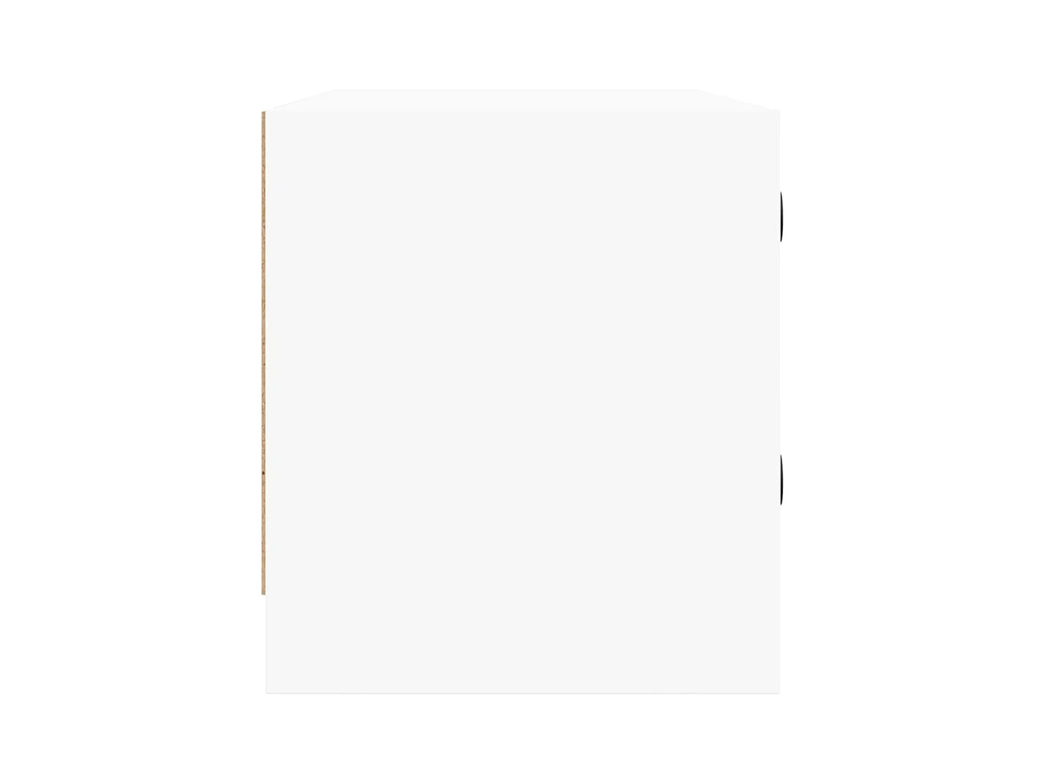 Meuble TV avec portes en verre blanc 102x37x42 cm