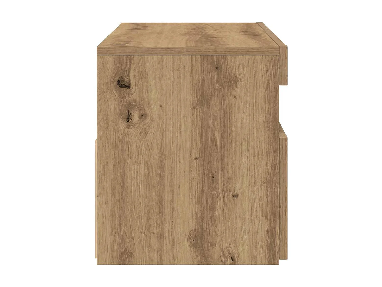 Meuble TV avec lumières LED chêne artisanal bois d'ingénierie