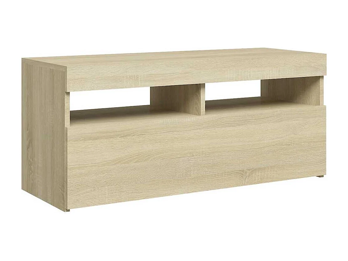 Meuble TV avec lumières LED chêne sonoma 90x35x40 cm