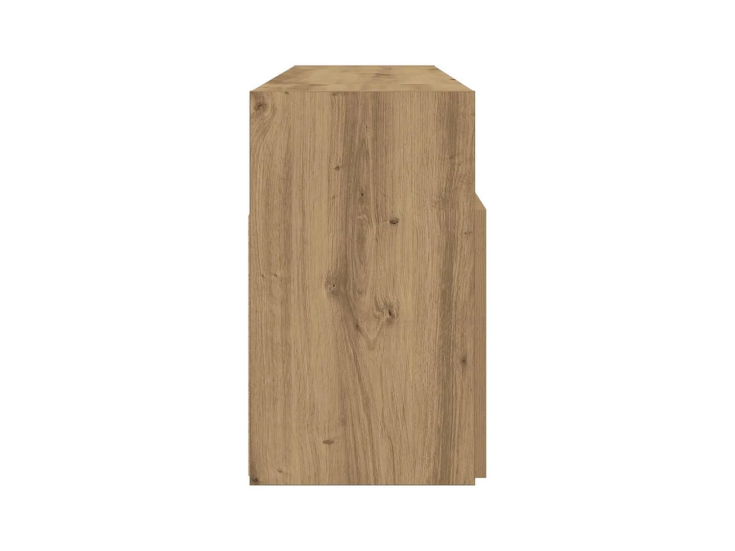 Meuble TV avec lumières LED chêne artisanal bois d'ingénierie