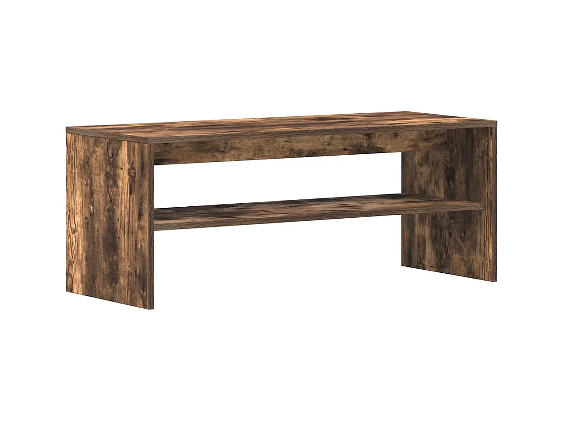 Meuble TV Chêne fumé 100x40x40 cm Bois d'ingénierie