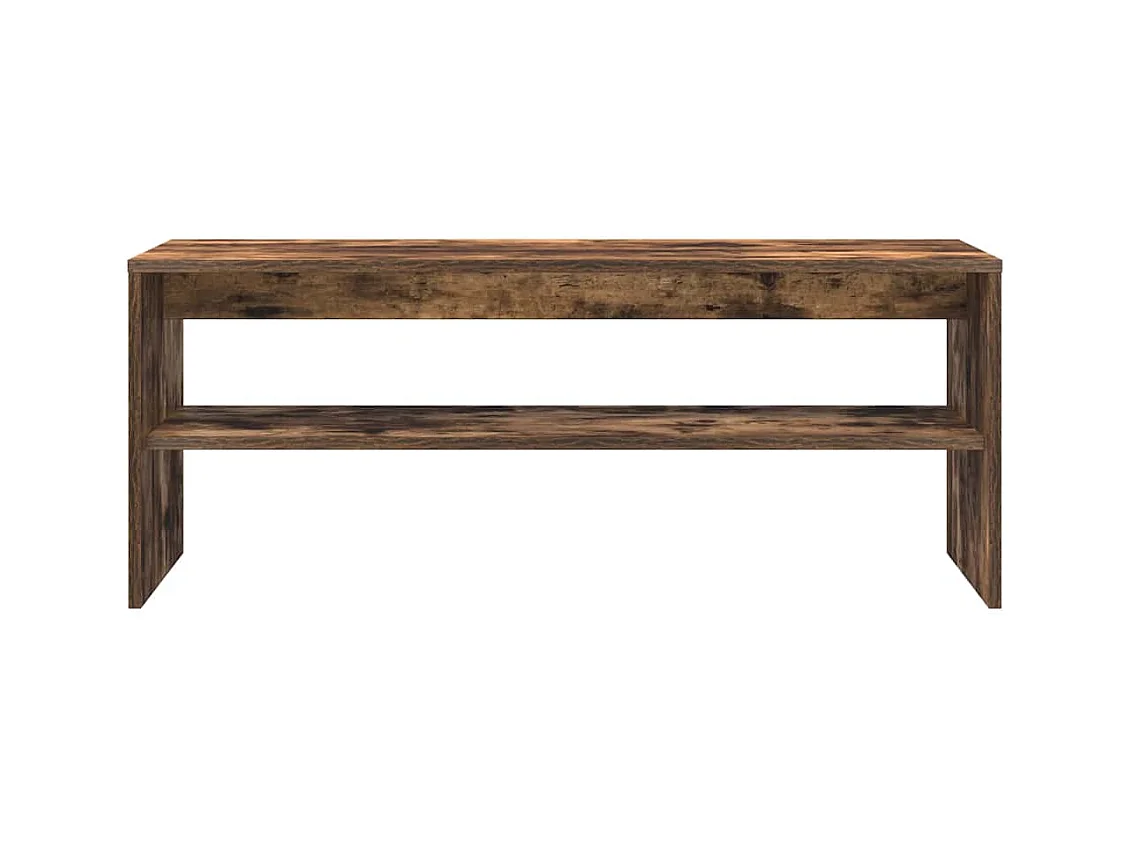 Meuble TV Chêne fumé 100x40x40 cm Bois d'ingénierie