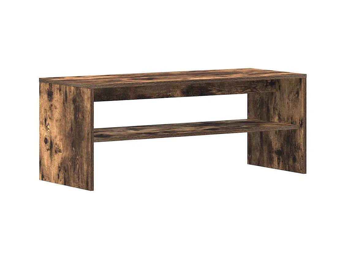 Meuble TV Chêne fumé 100x40x40 cm Bois d'ingénierie