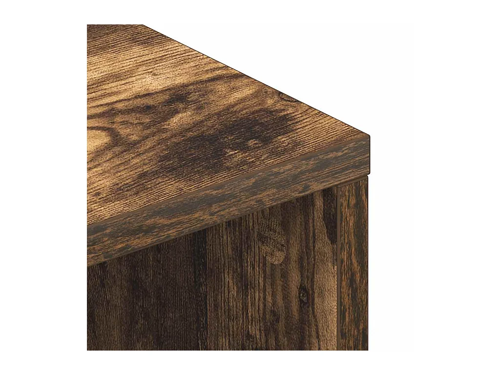 Meuble TV Chêne fumé 100x40x40 cm Bois d'ingénierie