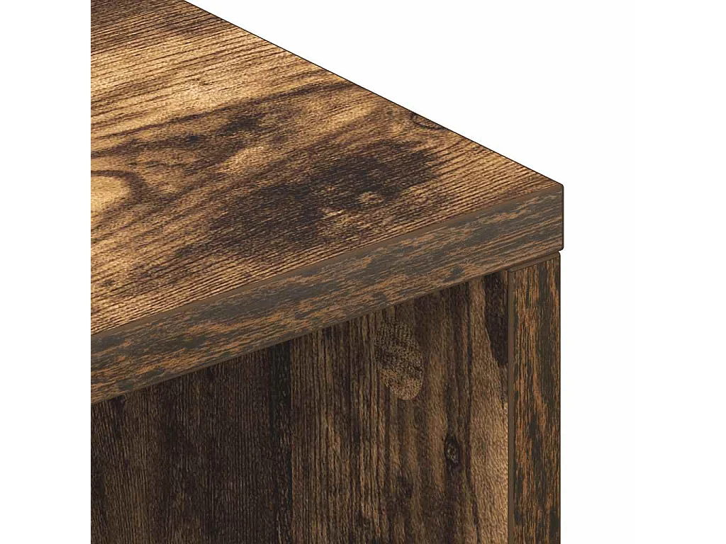 Meuble TV Chêne fumé 100x40x40 cm Bois d'ingénierie