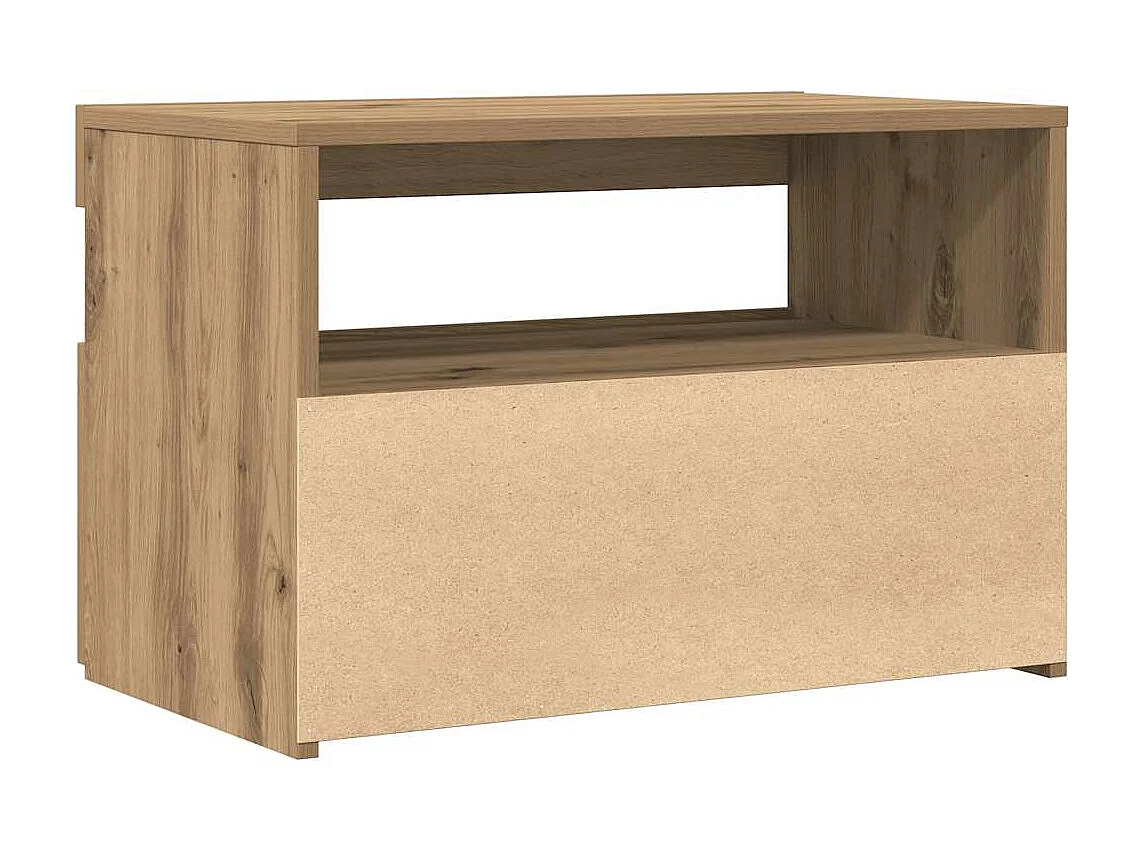 Mobile porta TV con luci a LED in rovere lavorato a mano