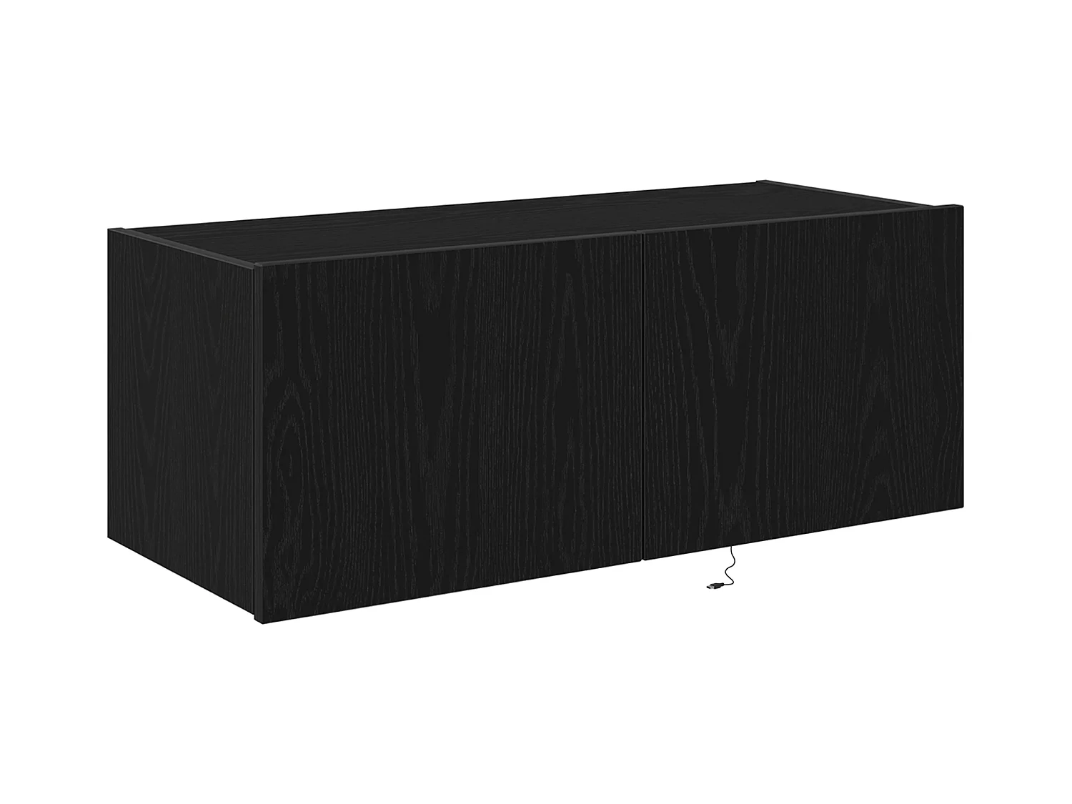 TV-meubel met LED-verlichting Zwarte Eiken 80x35x31 cm