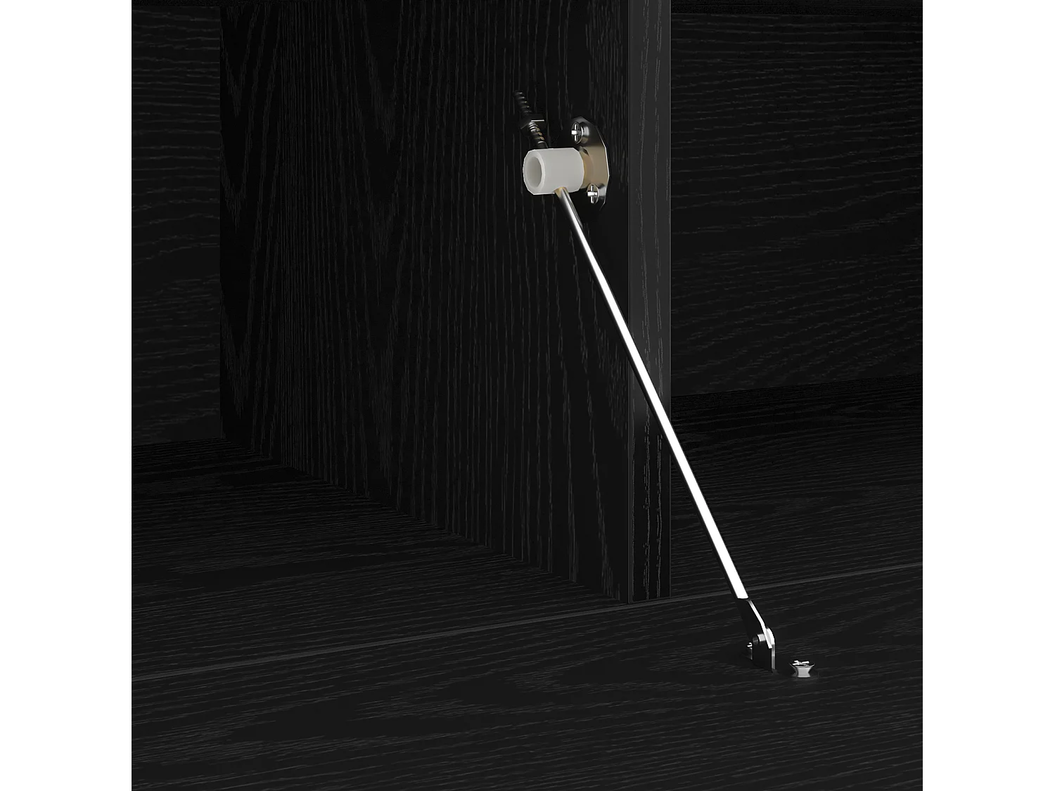 Meuble TV avec lumières LED Chêne Noir 75x35x40 cm en bois d'ingénierie