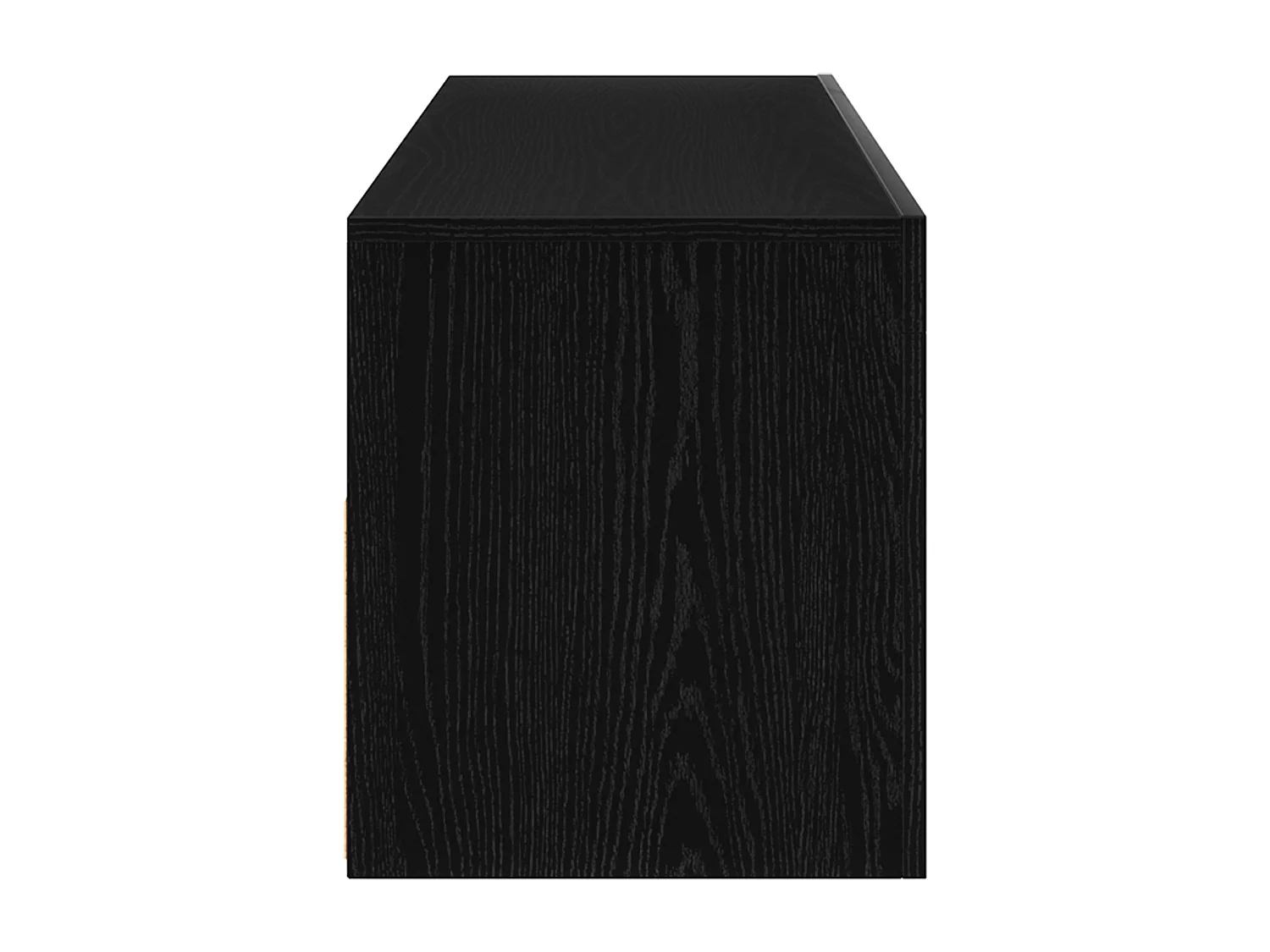 Meuble TV avec lumières LED Chêne Noir 75x35x40 cm en bois d'ingénierie