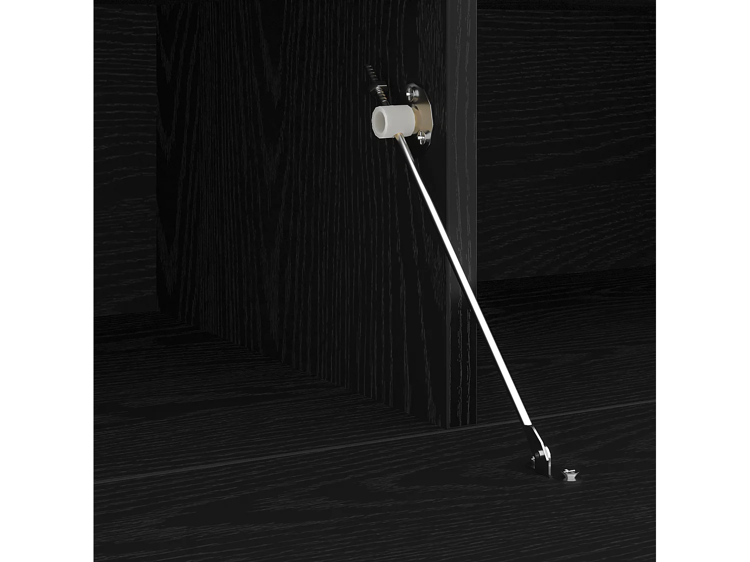 Meuble TV avec lumières LED Chêne Noir 75x35x40 cm en bois d'ingénierie