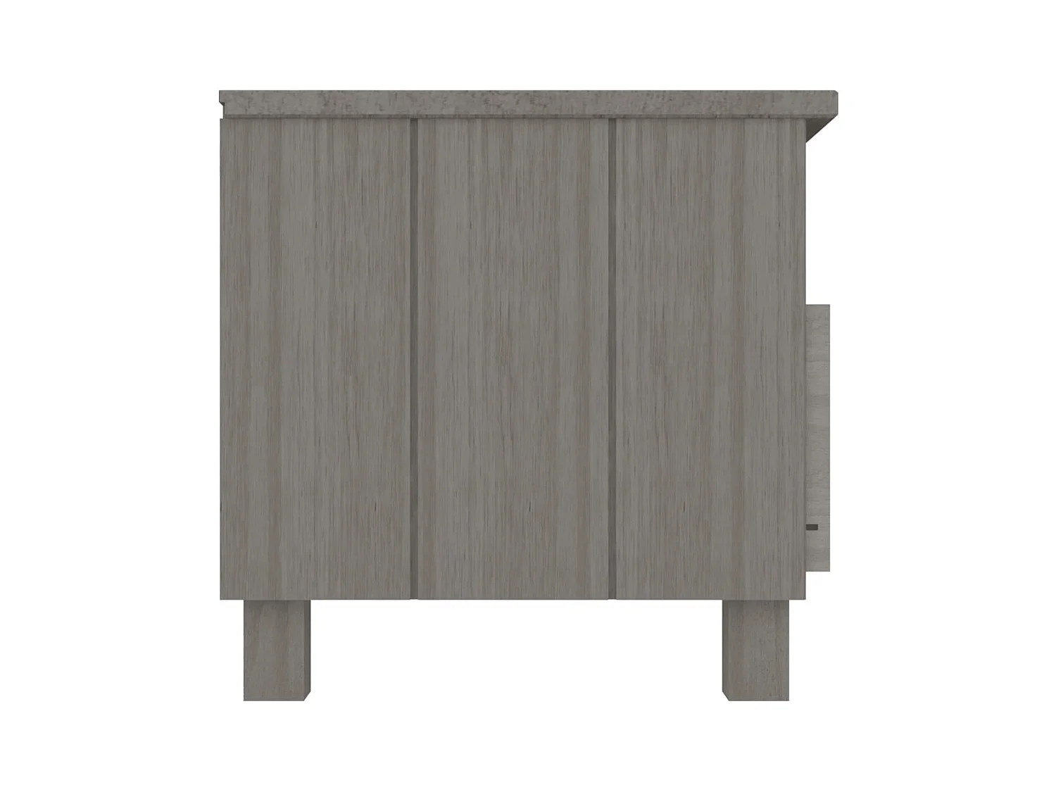 Meuble TV  Gris clair 106x40x40 cm Bois massif de pin