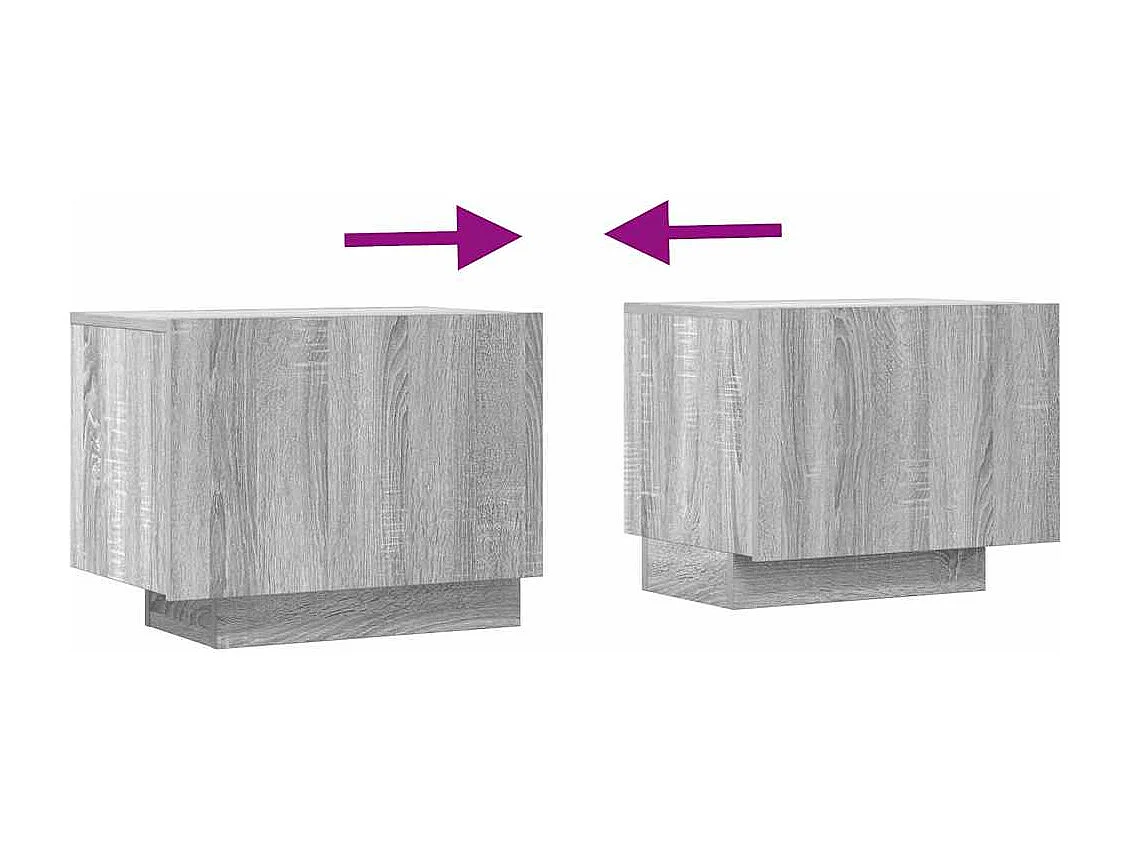 Meuble TV Sonoma gris 100x35x40 cm Bois d'ingénierie