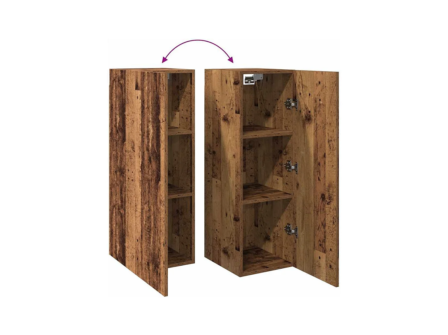 Mueble de pared de madera antigua 30,5x30x90 cm madera de ingeniería