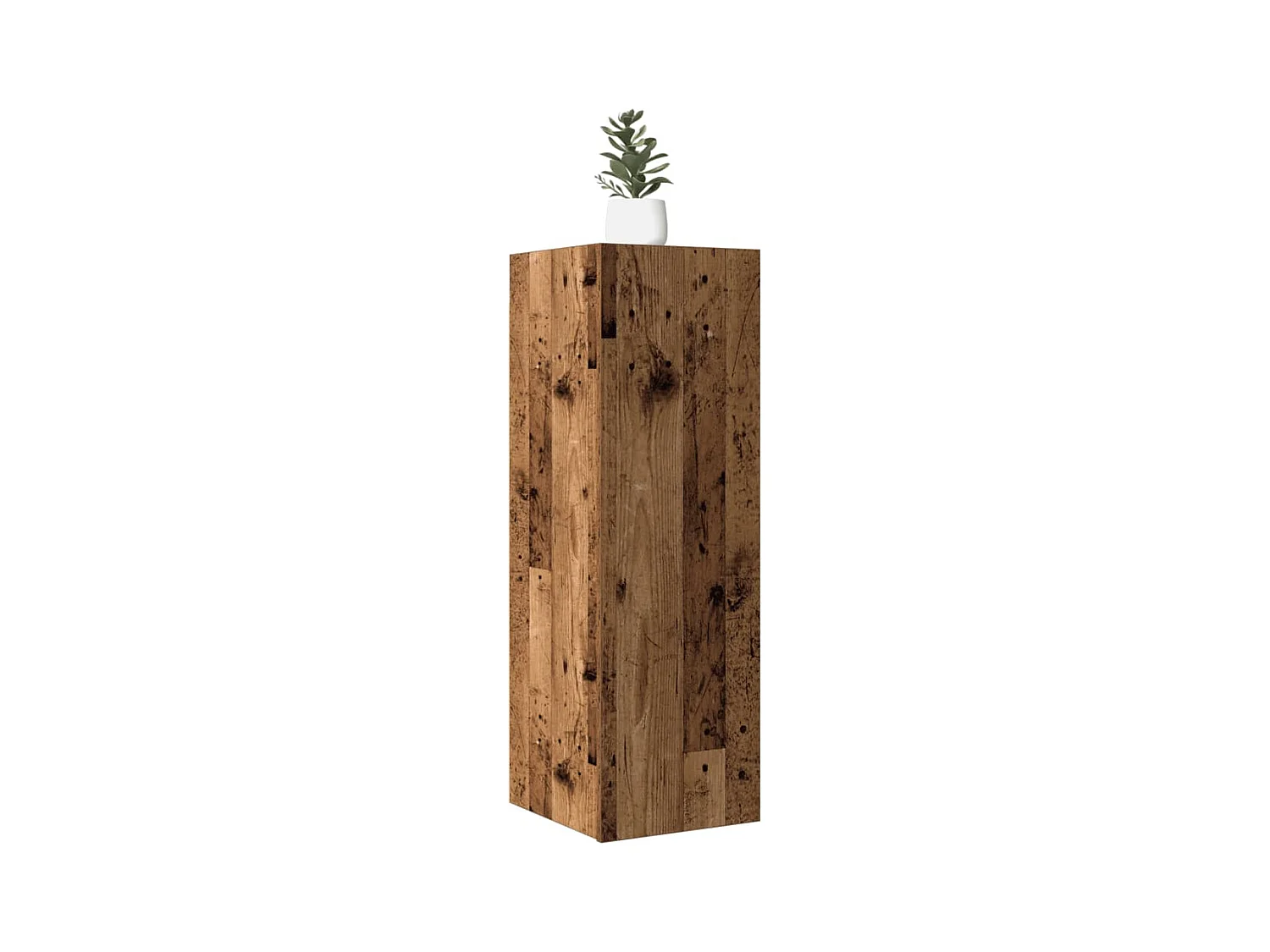 Meuble mural vieux bois 30,5x30x90 cm bois d'ingénierie