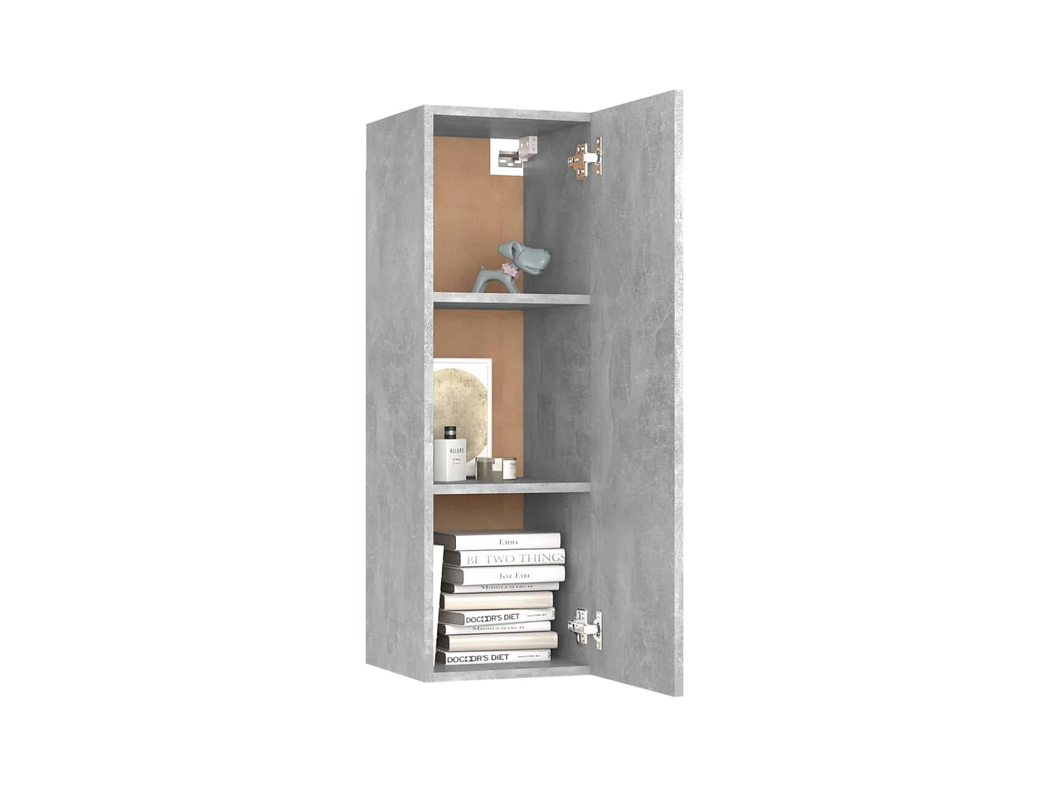 Mobile TV grigio cemento 30,5x30x90 cm in legno ingegnerizzato