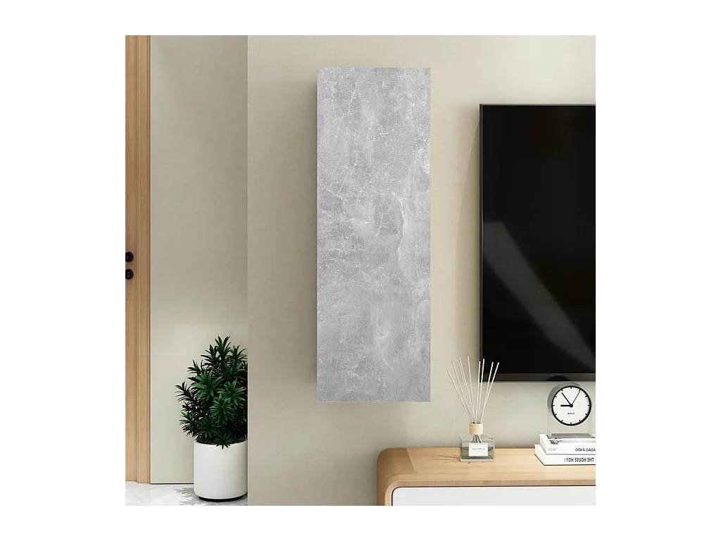 Mobile TV grigio cemento 30,5x30x90 cm in legno ingegnerizzato