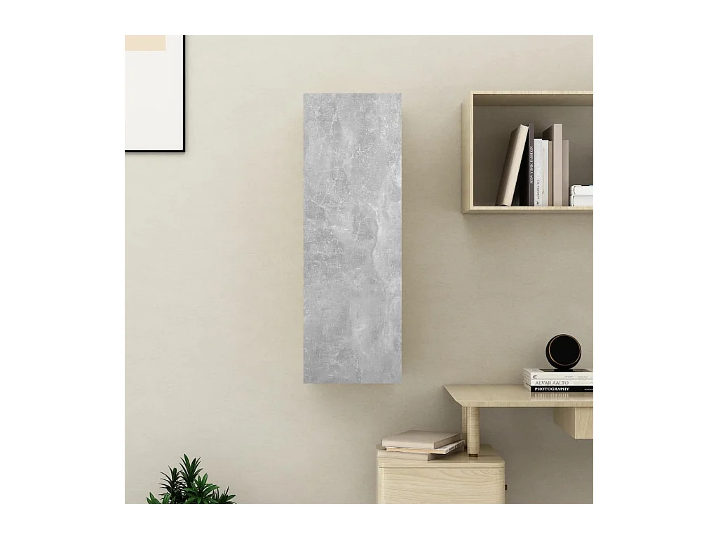 Mobile TV grigio cemento 30,5x30x90 cm in legno ingegnerizzato