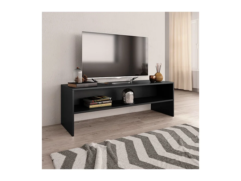 Meuble TV Noir 120x40x40 cm Bois d'ingénierie