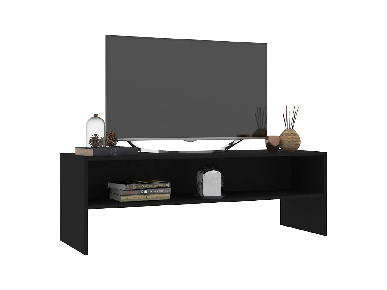 Meuble TV Noir 120x40x40 cm Bois d'ingénierie