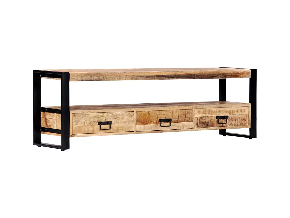 Meuble TV 150x30x45 cm Bois solide de manguier