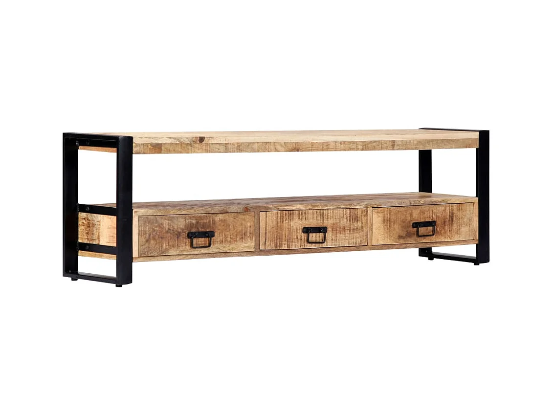 Meuble TV 150x30x45 cm Bois solide de manguier